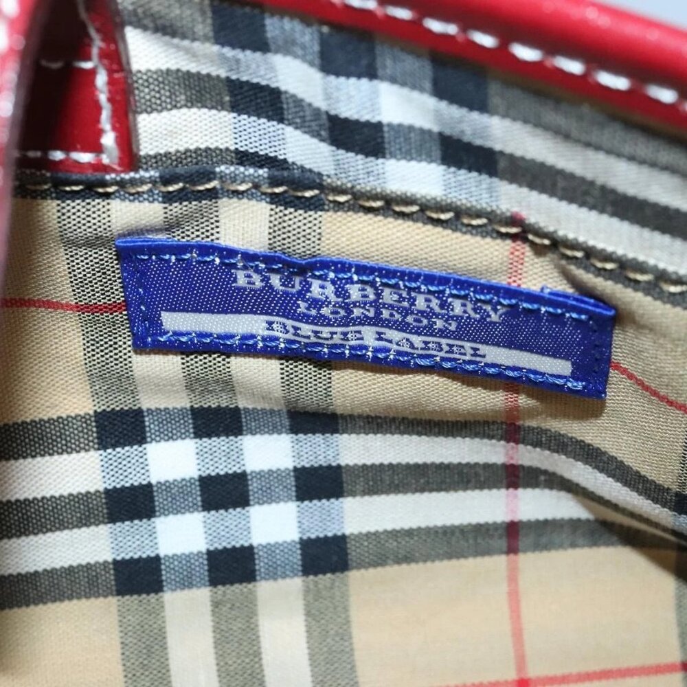BURBERRY Blue Label Hand Bag Canvas Beige Red Auth ti2349 - Picture 10 of 16